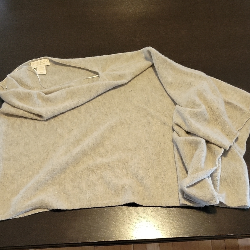 Cynthia Rowley 100% Cashmere Heathered Cream Wrap/Shawl
